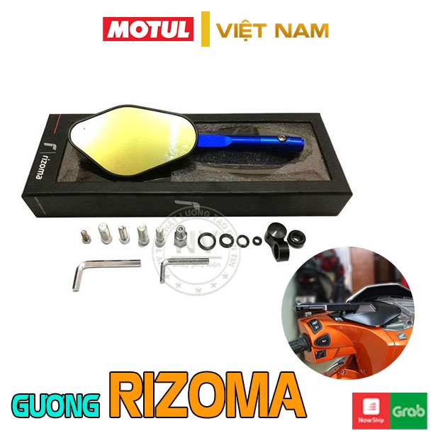 Gương chiếu hậu xe máy Rizoma thời trang mini mẫu Elisse màu theo cán gắn chân kính cho AB, SH, SH Mode, Wave,…