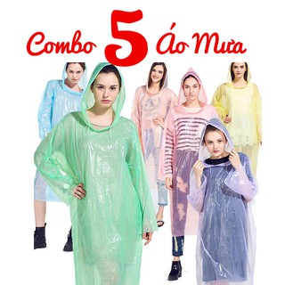 Combo 5 Ao Mưa 1 lần siêu ĐẸP