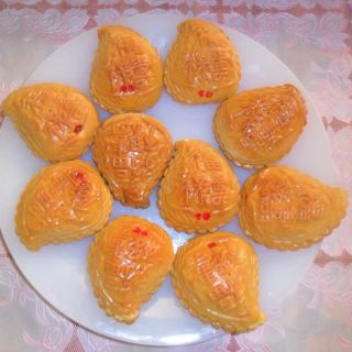 20 Bánh trái đào nướng ăn chay nhân đậu xanh, dừa, mè đen