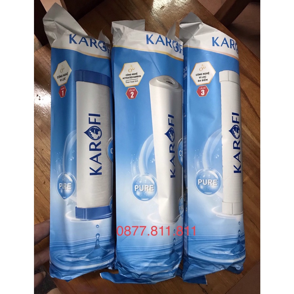 Combo 9 lõi Karofi số 1-2-3-4-5-6-7-8-9 - Dùng được cho tất cả các loại máy lọc nước Ro