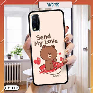 Ốp lưng điện thoại Vivo Y20  - lưng nhám viền dẻo