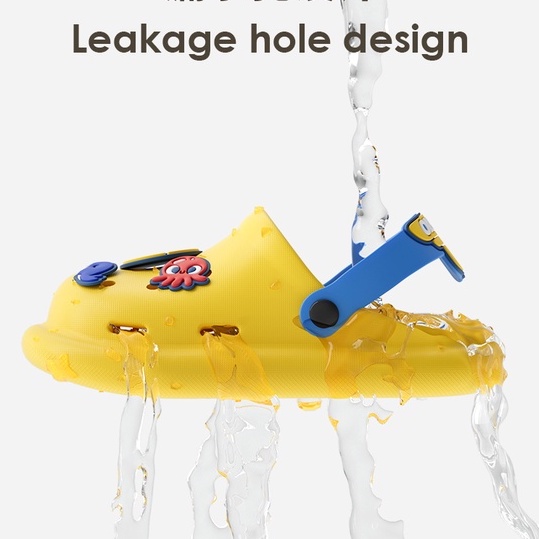 Dép CHEERFUL MARIO đi trong nhà đục lỗ cho trẻ em hoạt hình dễ thương