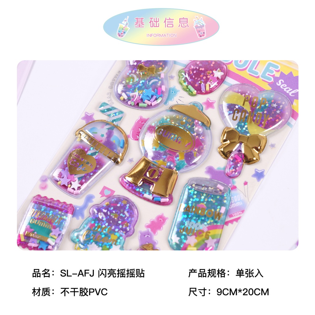 Bộ Sticker 3D Hình Viên Thuốc Con Nhộng Dễ Thương