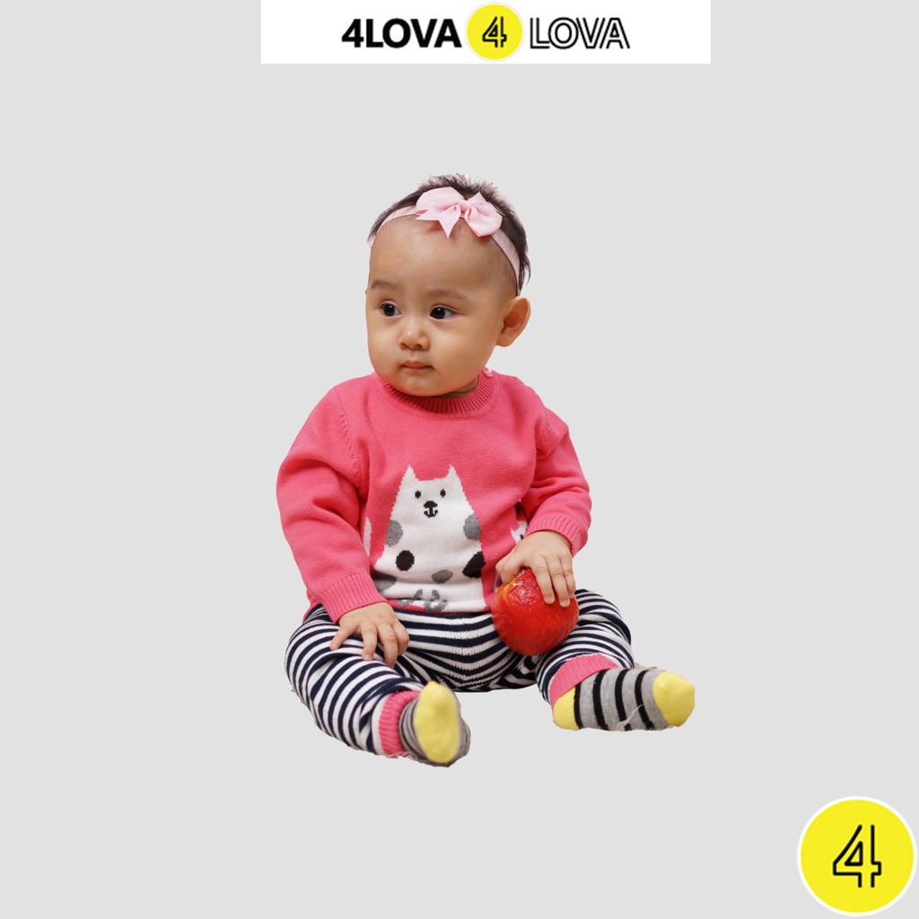 Bộ quần áo nỉ thu đông bé trai bé gái 4LOVA từ 6 tháng đến 3 tuổi BTBG-BSS