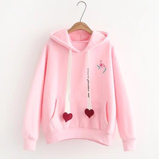 Áo Hoodie Màu Hồng Thời Trang Dành Cho Nữ