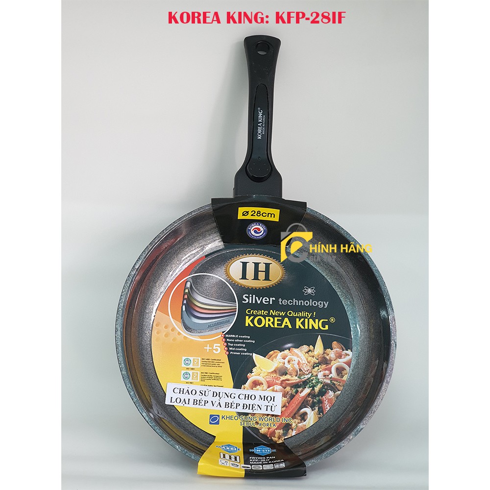 Chảo đá hoa cương cạn dùng cho bếp từ Korea King KFP-28IF