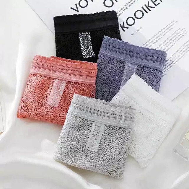 [Mã WASTDEP giảm 5K đơn bất kì] Quần Lót Ren Lưới Họa Tiết Hoa Mềm Thoáng Khí Lót Cotton Thấm Hút Mồ Hôi P057 | BigBuy360 - bigbuy360.vn