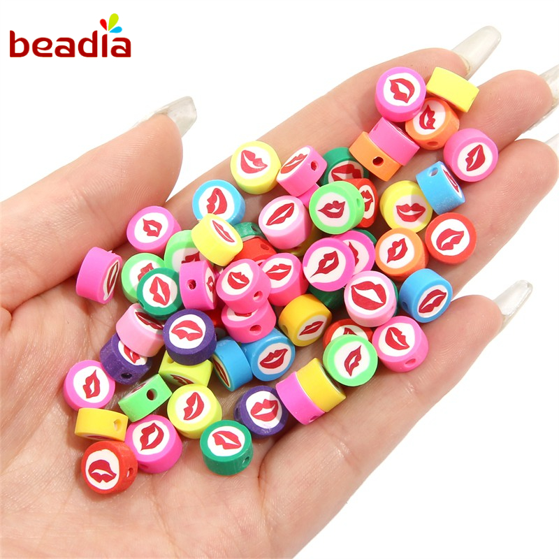 Chuỗi Hạt Sứ Beadia Mềm Hình Đôi Môi Thời Trang Quyến Rũ Dùng Làm Vòng Tay/Vòng cổ