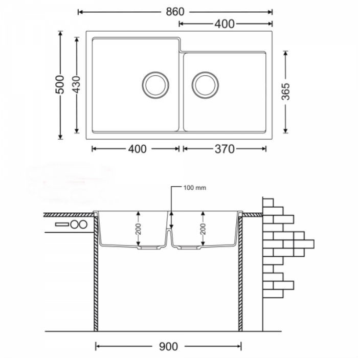 Chậu rửa chén đá CARYSIL Tip2, công nghệ Đức, bảo hành 05 năm