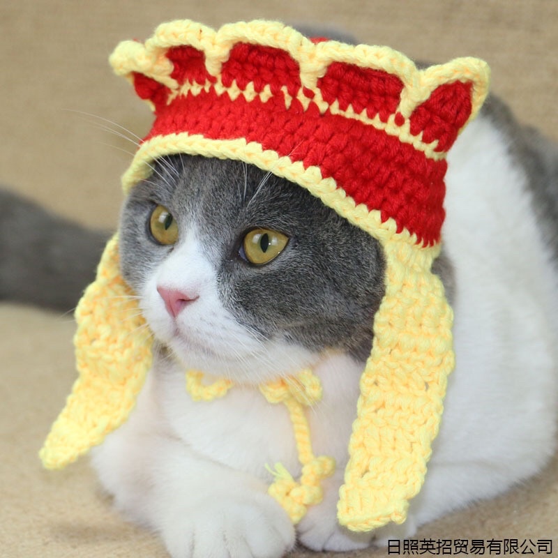 Mũ len Đường Tăng cho mèo độ nghiệp