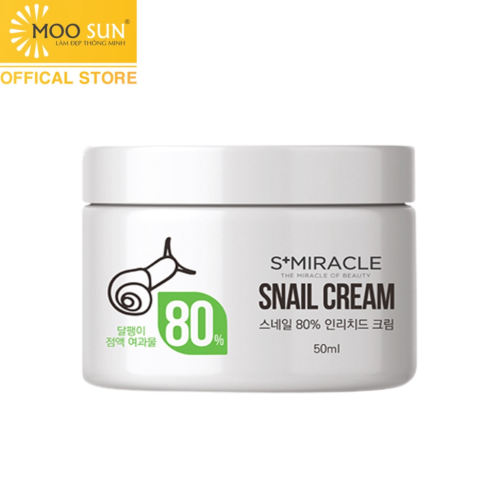 Kem dưỡng trắng da chứa 80% dịch lọc Ốc Sên S+ Miracle Snail Cream 50ml