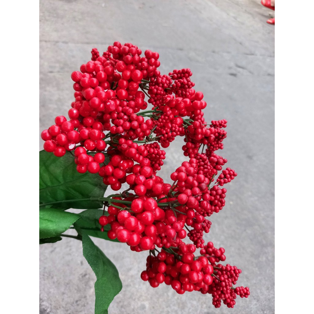 1 Bụi kim ngân lượng giả 7 nhánh - Hoa giả - Hương Flower
