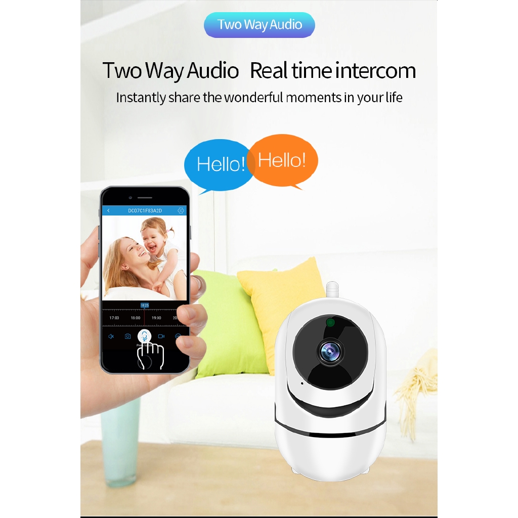 Portable WiFi IP Camera 720P 360 Baby Monitor HD Wireless Smart Baby Home Security Camera