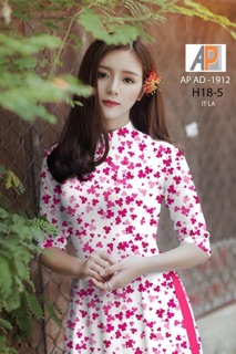 Vải áo dài cỏ ba lá