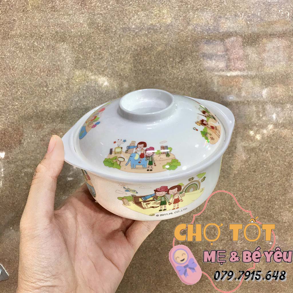 Chén Ăn Dặm Cho Bé Có Nắp Đậy Nhựa Meca Cao Cấp