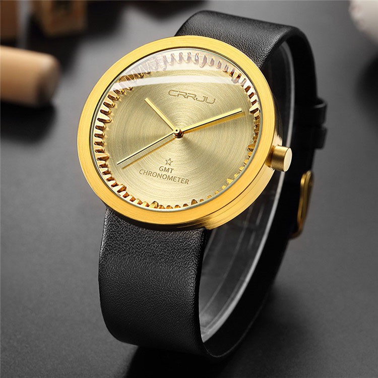 Đồng Hồ Nam Crrju 2125 Dây Da Sang Trọng Không Thấm Nước