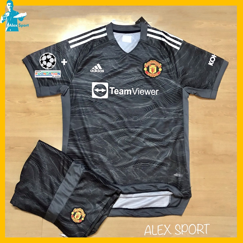 Bộ quần áo bóng đá Manchester United GK đen 21-22 - Alex Sport