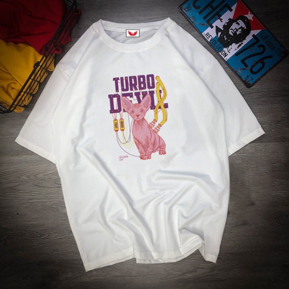 Áo Thun, Áo Phông Tay Lỡ Nam Nữ Unisex In Turbo Devil FreeSize Cá Tính Cực Xinh ATIN64 - Thời Trang Đức Thiện