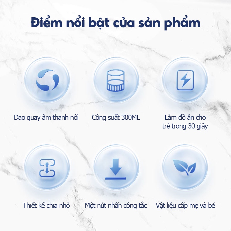 Máy xay sinh tố thực phẩm HAN RIVER cỡ nhỏ đa năng cho nhà bếp - Hàng chính hãng