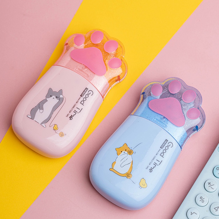 Băng Keo Chỉnh Sửa Loại Lớn Hình Chân Mèo Dễ Thương 5mm*30m