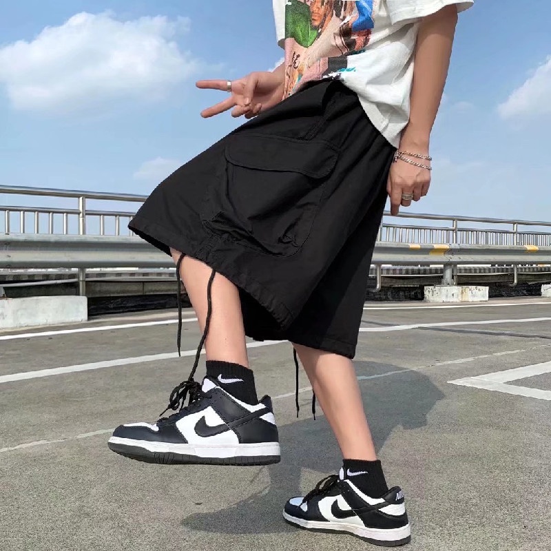 Quần ngắn ống rộng Nhiều Túi Thời Trang Hàn Quốc Cho Nam Size M-4XL