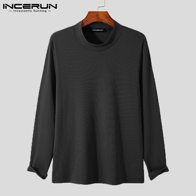 Áo Incerun tay dài cổ cao 4 màu cho nam