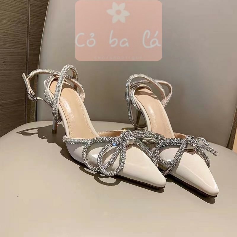 GUỐC NỮ COBALA SHOES - GIÀY THỜI TRANG NHỌN NƠ ĐÁ - SANDAL CAO GÓT HẬU SAU 9 PHÂN M63