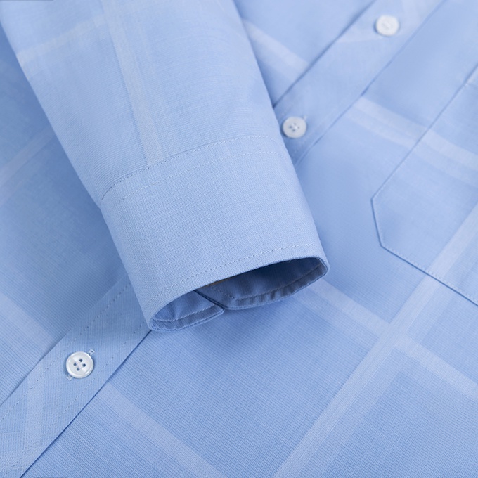 [HÀNG VIỆT NAM] Áo Sơ Mi Nam Công Sở Trung Niên Dài Tay Thương Hiệu Anton Kẻ Caro Chìm Sợi Tre - AT303 | BigBuy360 - bigbuy360.vn