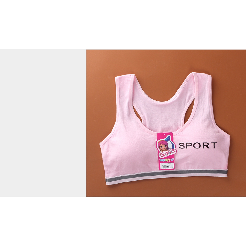 ✦LD-Comfort Padded Girls Crop Top Kids Sport Bra Underwear