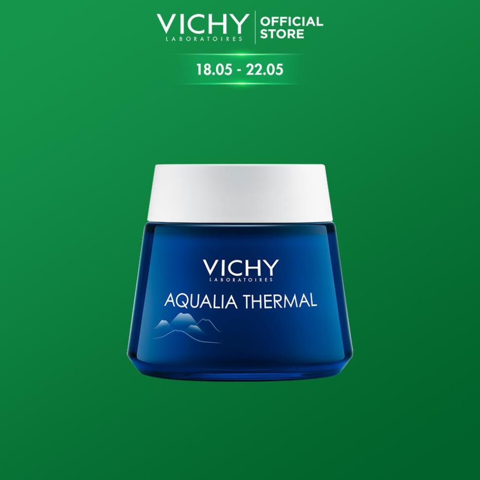 Mặt nạ ngủ dưỡng ẩm giúp làm sáng da Vichy Aqualia Thermal Night Spa 75ml ZKM