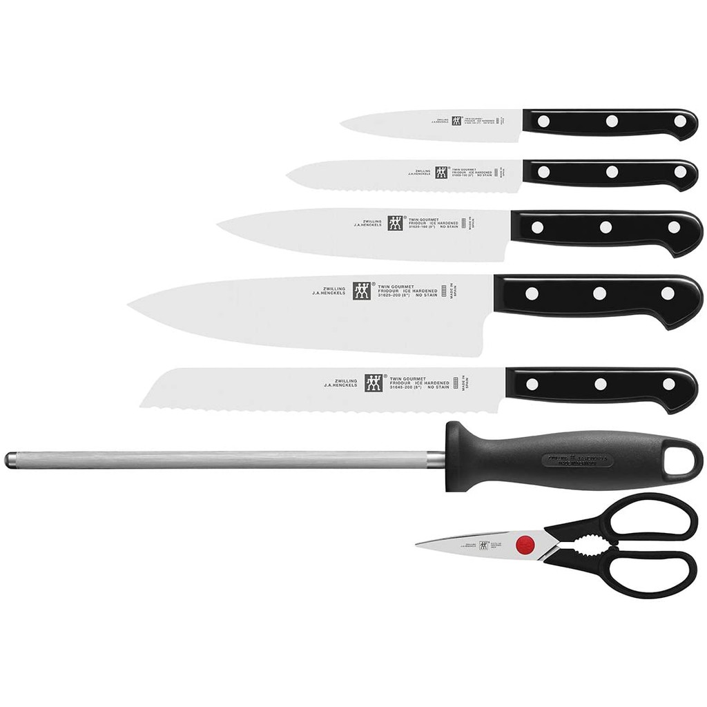 Bộ 8 dao Zwilling Twin Chef - set dao 8 món kèm giá đựng [nhập Đức chính hãng]