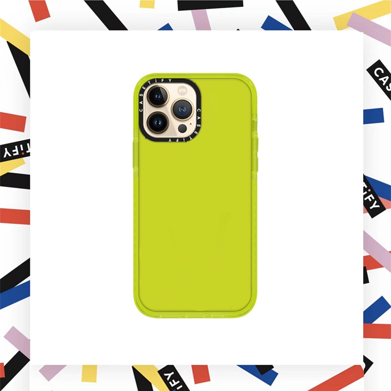 Ốp Điện Thoại TPU Dẻo Màu Vàng Neon Thiết Kế Đơn Giản Thời Trang Cho iPhone 7 8 Plus X XS XR 11 12 13 Mini Pro Max SE 2022