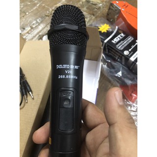 Mic đôi v20 bluethooth dành cho loa kéo các loại