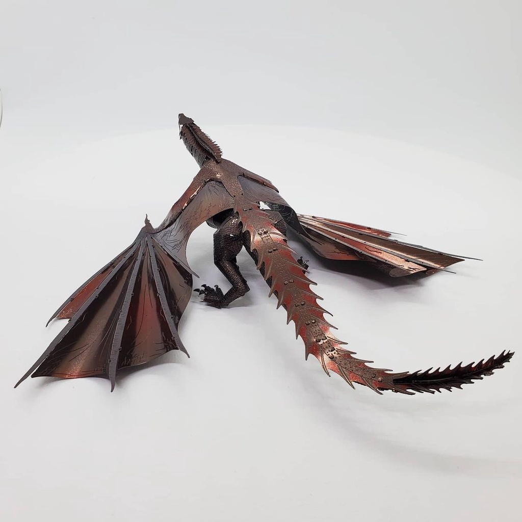 Mô Hình Lắp Ghép 3D Kim Loại Rồng Lửa Drogon