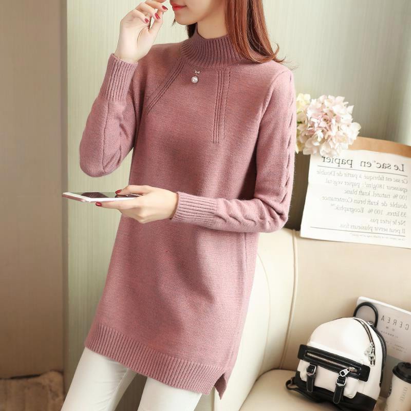 Áo len nữ hàn quốc from rộng cổ tròn dài tay chất đẹp ALD002