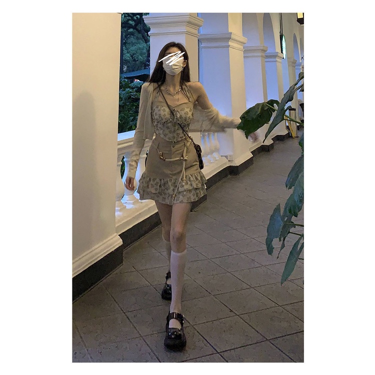 Bộ Áo Cardigan + Chân Váy Lưng Cao Thời Trang Mùa Hè Cho Nữ