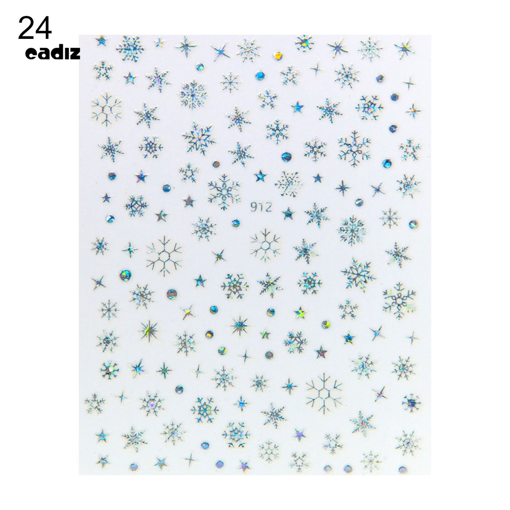 [Hàng mới về] Nhãn dán trang trí móng tay 3D hình hoa tuyết xinh xắn