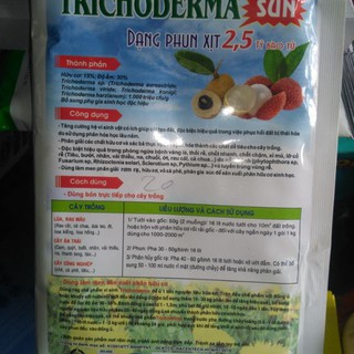 phân hữu cơ Trichoderma 2,5 tỷ tế bào (gói 100g) nhập khẩu-  chuyên dụng.