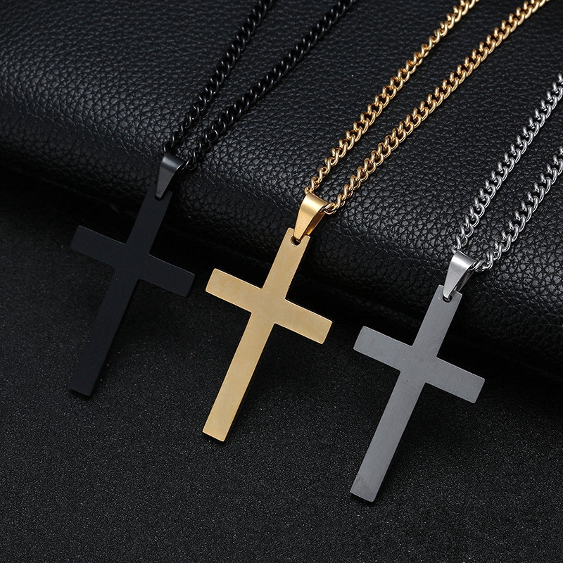 [ 1 Pc Pack ] [ Women Men Cross Pendant Necklaces ] [ Stainless Steel material ]