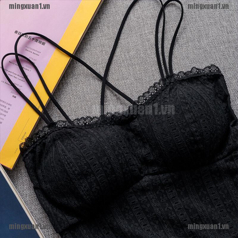 MINON Women Tanks Sexy Bra Crop Vest Lace Seamless Breathable Push Up Top Underwear VN | BigBuy360 - bigbuy360.vn