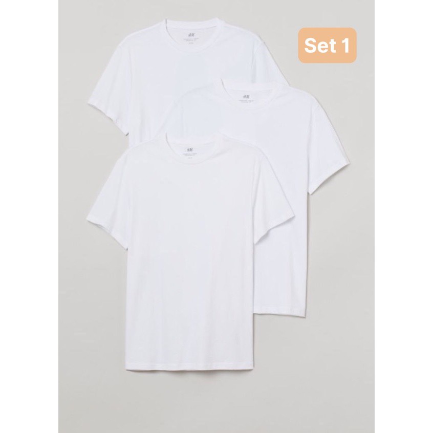 Set 3 áo phông HM nam cổ tròn | BigBuy360 - bigbuy360.vn