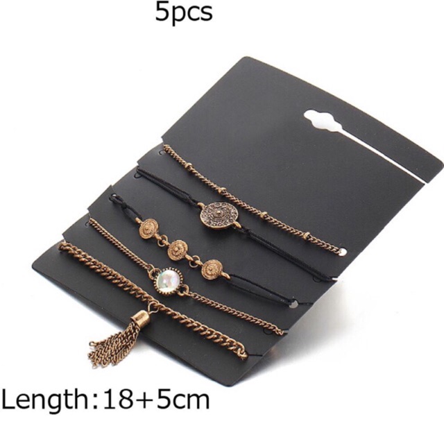 Set 5 vòng tay phong cách