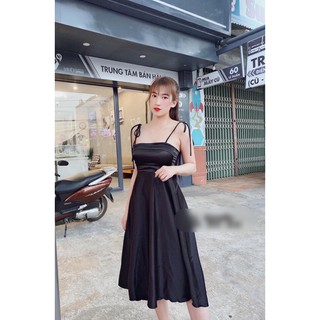 đầm xoè 2 dây