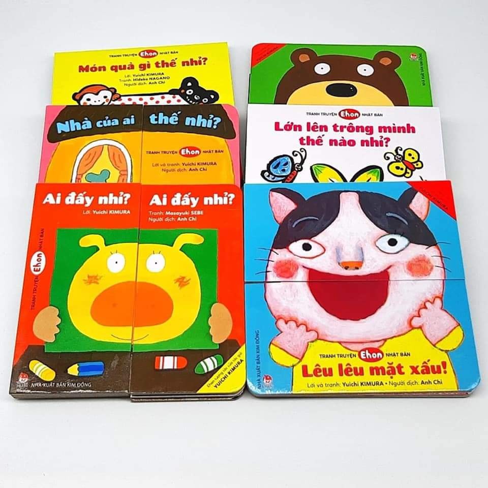 Sách Ehon Tương Tác: Lêu Lêu Mặt Xấu- Ai Đấy Nhỉ?- Nhà Của Ai Thế Nhỉ?- Món Gì Ngon Thế Nhỉ? - lớn lên trông mình như th | BigBuy360 - bigbuy360.vn