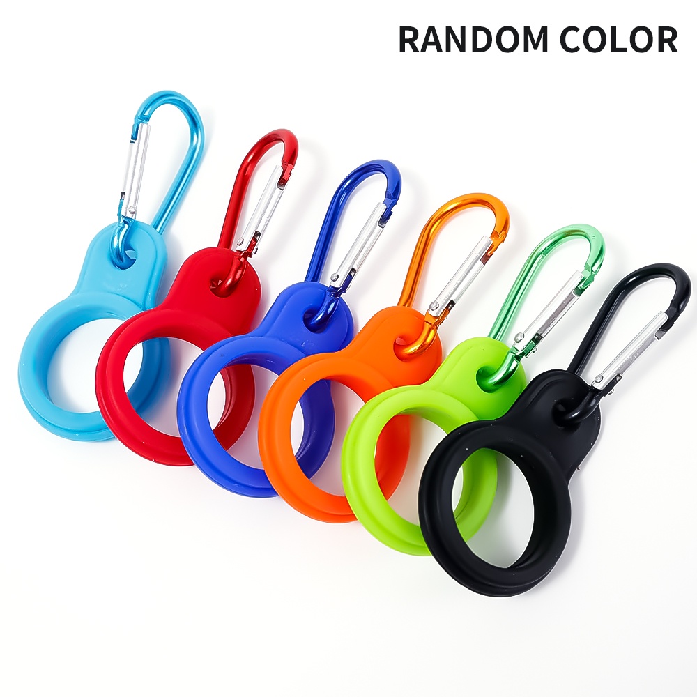 Kẹp Gắn Bình Nước Bằng Silicone Kèm Móc Khóa Tiện Dụng