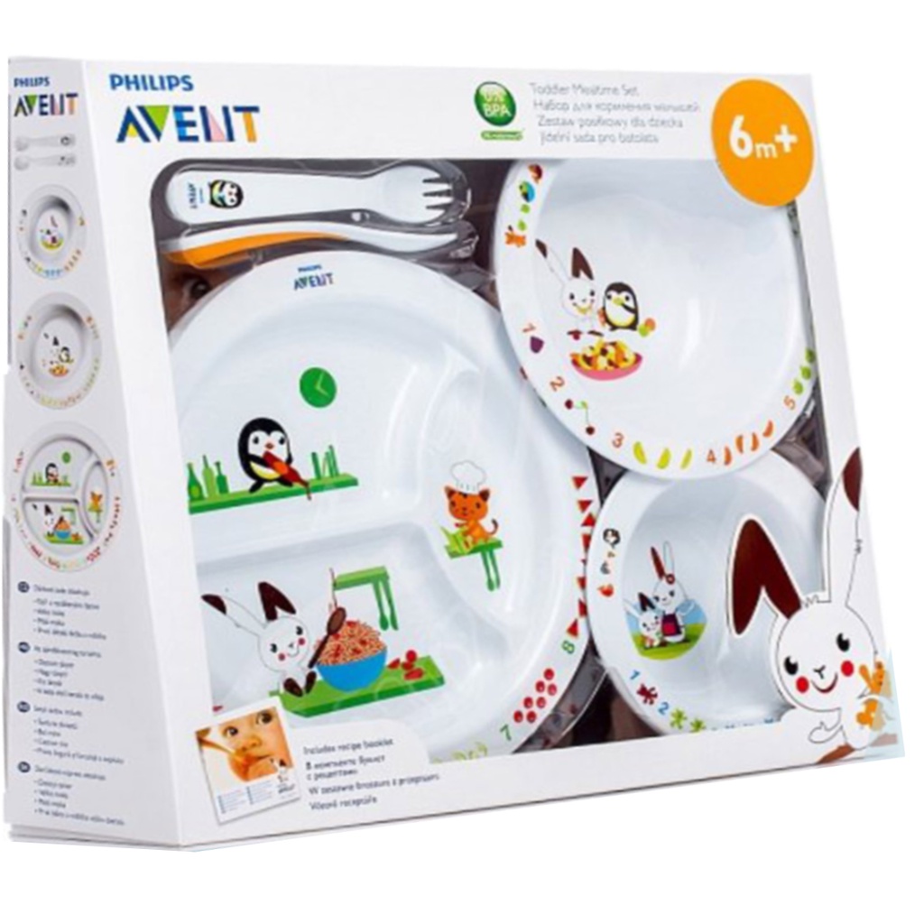 Quà tặng không bán Philips Avent_Bộ bát ăn dặm bằng nhựa
