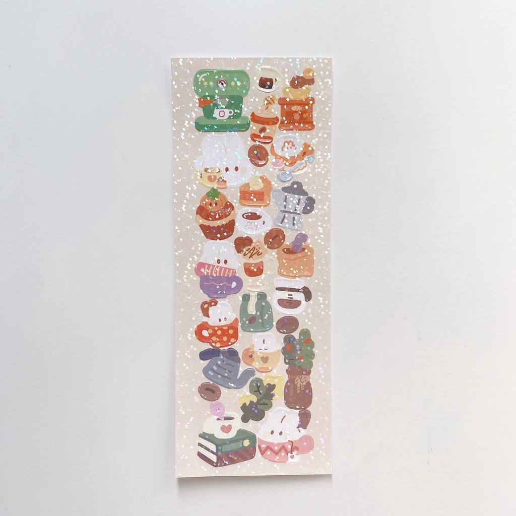 01 Tấm sticker dán decor trang trí lấp lánh hoạt hình nhiều mẫu DTOnline (ngẫu nhiên)