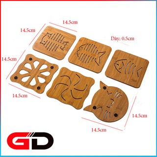 miếng lót nồi gỗ cách nhiệt