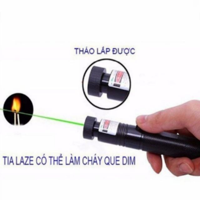 FREE SHIP 99K/ ĐÈN PIN LAZER SIÊU CHẤT 303 TIA XANH - TẶNG KÈM PIN &amp; CỦ SẠC.