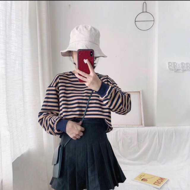 Áo nỉ kẻ các màu